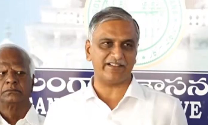 Harish Rao slams Congress Govt to Visit Medigadda Project