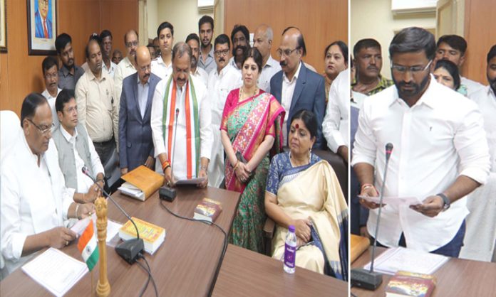 Mahesh Kumar and Balmuri Venkat sworn in as MLCs