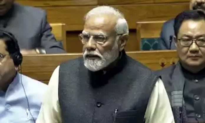 PM Modi fires on Oppn in Lok Sabha on President Speech