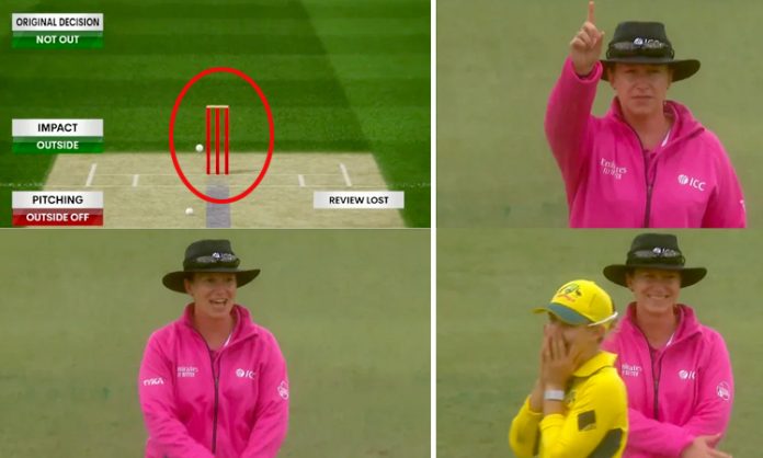 AUS W vs SA W 2nd ODI: umpire gives out while third umpire signals not out
