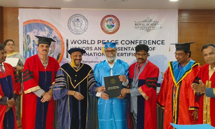 Director VN Aditya got doctorate from George Washington University of Peace