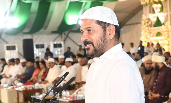 CM Revanth Reddy participated in Iftar dinner at LB Stadium