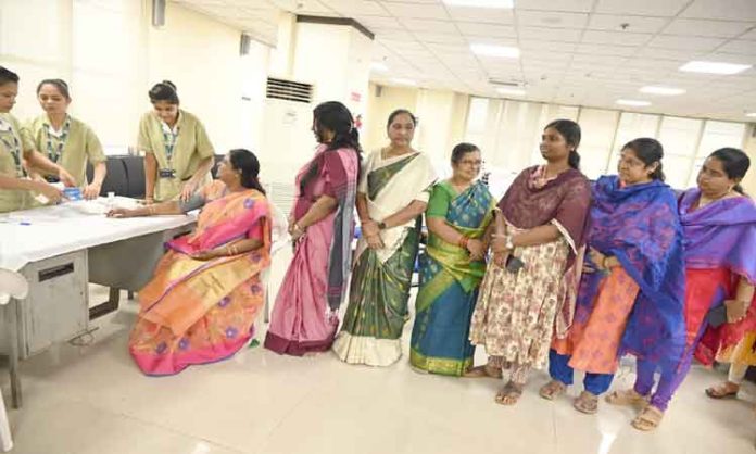 Free medical camp for women employees of water board