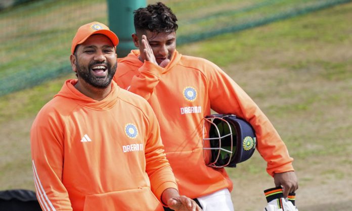 Team India players practice