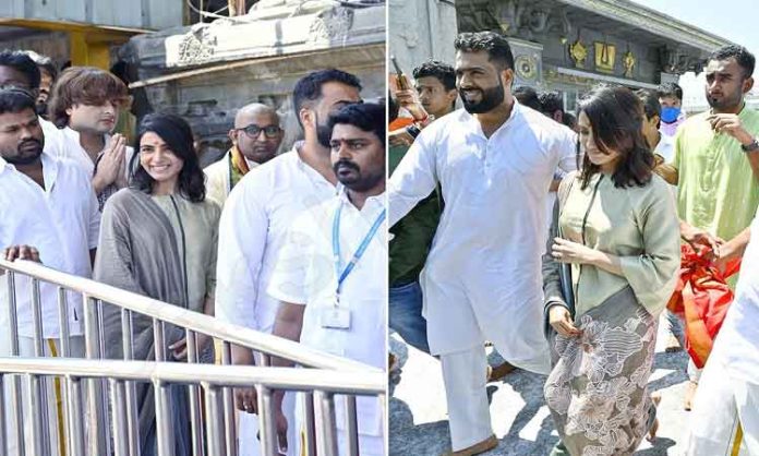 Samantha visited Lord Tirumala