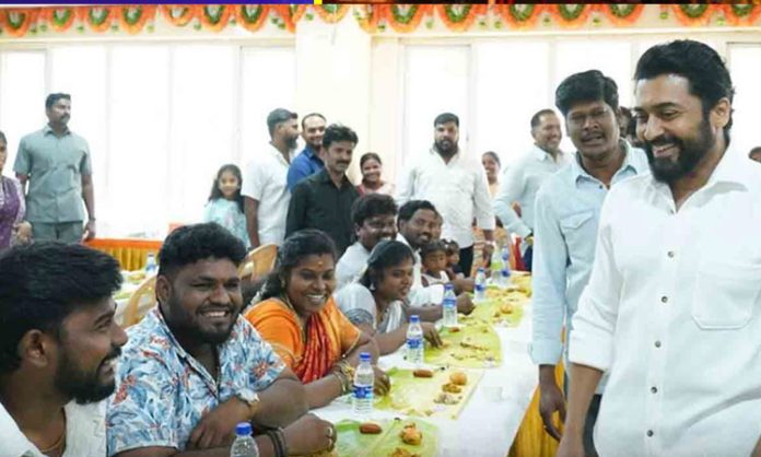 Hero Suriya Arranged Lunch for his Fans