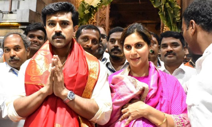 Ram Charan Couple visit Tirumala Temple