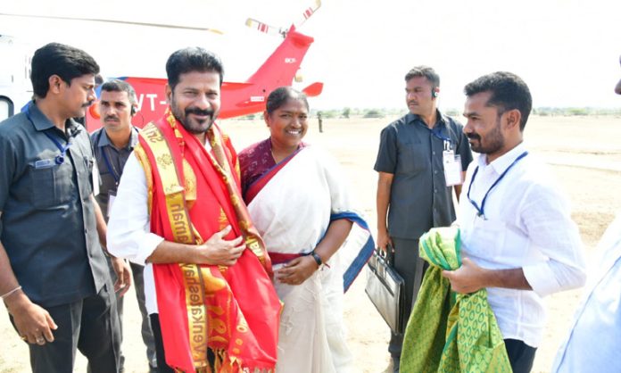 Revanth Reddy reached Adilabad