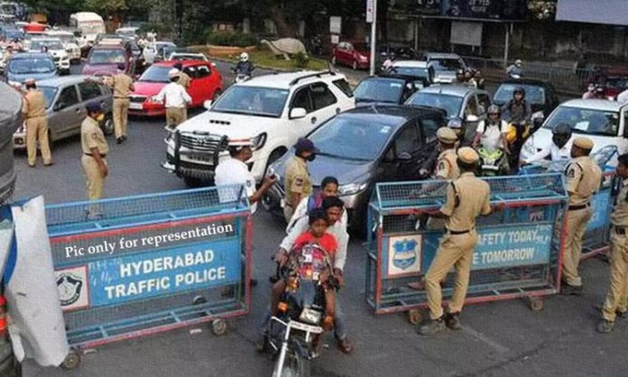 Traffic Restrictions in Hyderabad due to SRH vs MI Match