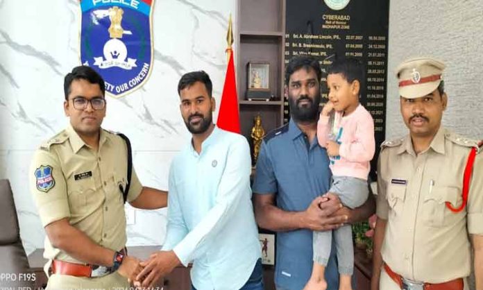 Cyberabad Police took the boy to his parents