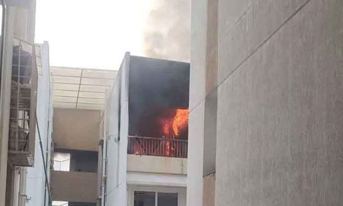 Fire breaks out at apartment in Secunderabad