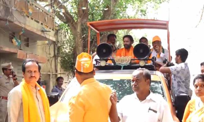 Kishan reddy jeep yatra in musheerabad constituency
