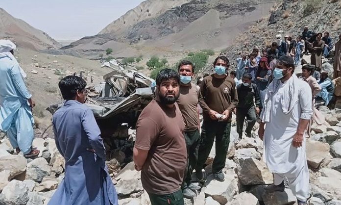 Bus fell into a valley in Pakistan