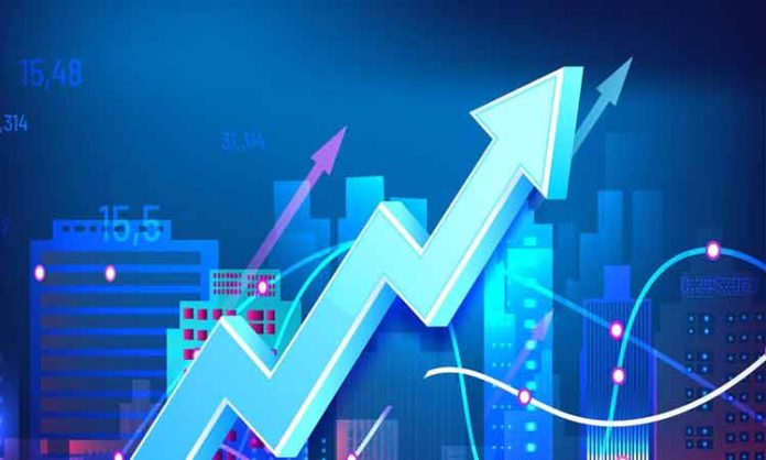 Sensex above