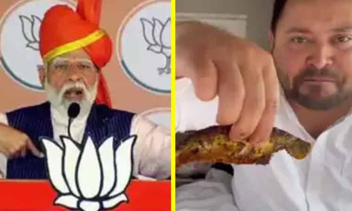 Tejashwi Yadav reacts to PM Modi's eating non-veg