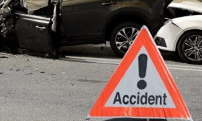 Two-wheeler collided with a car and five people died