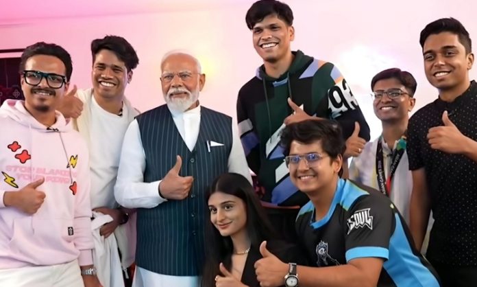 PM Modi talks with Indian Gamers