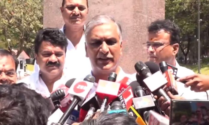 Harish rao came with resignation latter to gun park