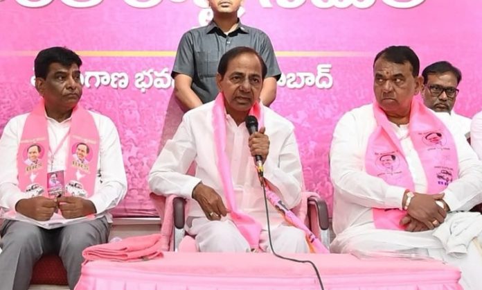 KCR Meeting with BRS Leaders in Telangana Bhavan