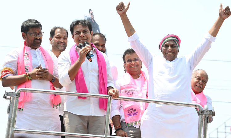 KTR rally in Medchal malkajgiri