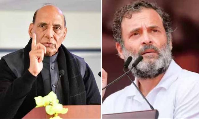 Congress playing with fire Says Rajnath Singh