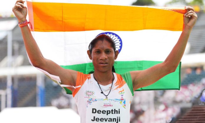 First gold for India