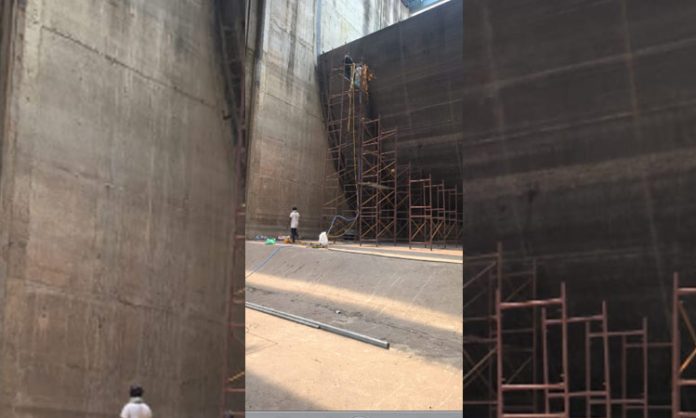 Cutting of the 20th gate in Medigadda Barrage