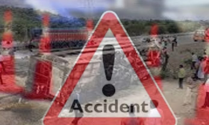Bus roll over in Mahaboobnagar