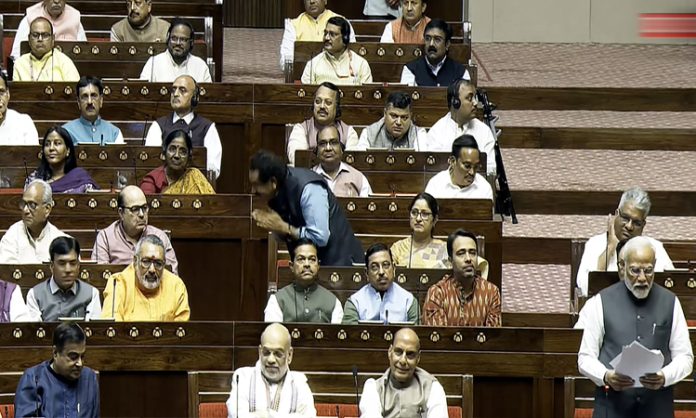 Modi introduced ministers to Rajya Sabha