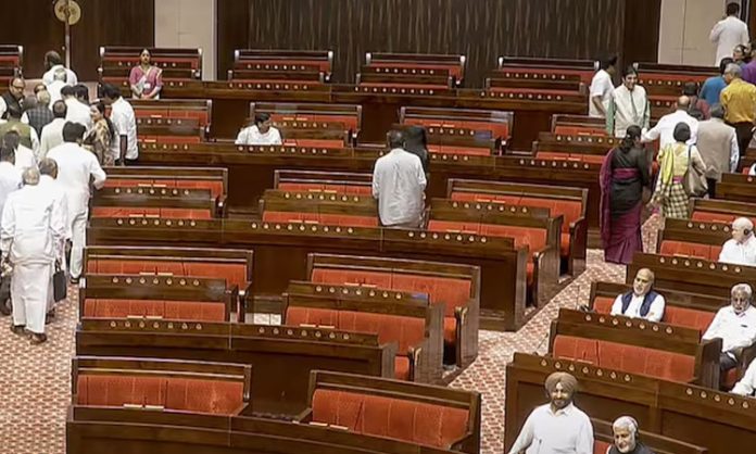 India alliance parties walkout from Rajya Sabha