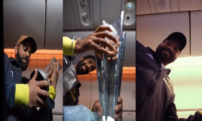 Team India reached delhi airport