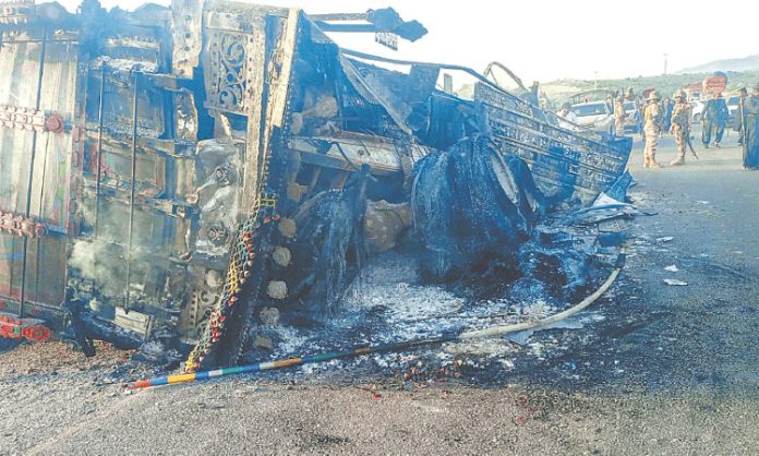 Terrorist firing on national highways in Pakistan
