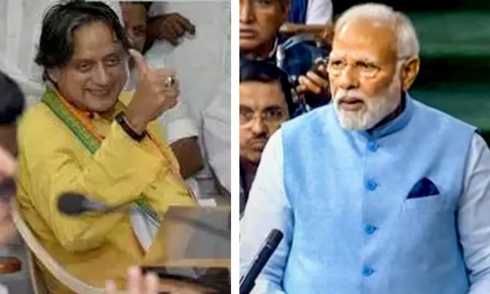 Shashi Tharoor praise on modi