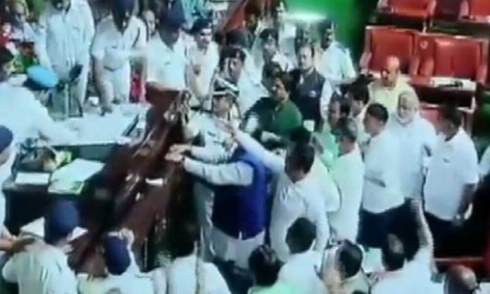 BJP MLAs Assembly suspension
