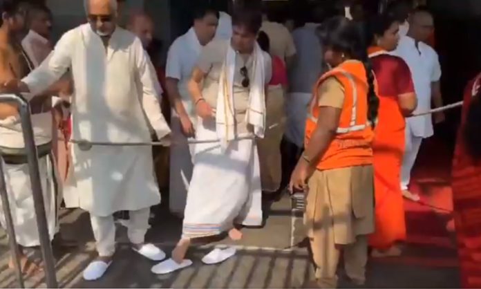 Three Devotees Come with Footwear to Tirumala
