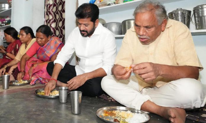 Revanth reddy eat ration rice