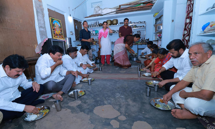 Revanth reddy eat ration rice 