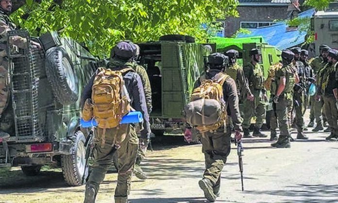 NIA forces patrolling in Baisaran