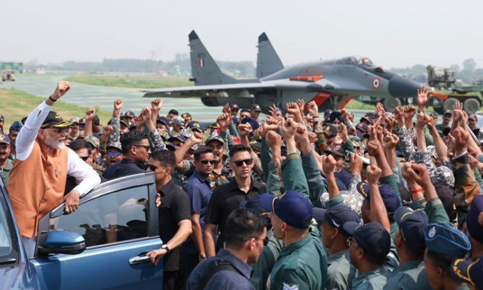 Modi addresses at Adampur Air Base