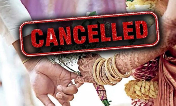 Teachers Marriage cancelled