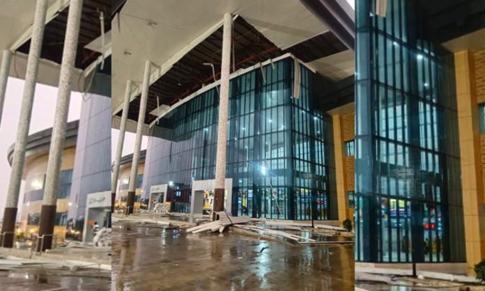 Cherlapalli Terminal's petals blown away by strong winds