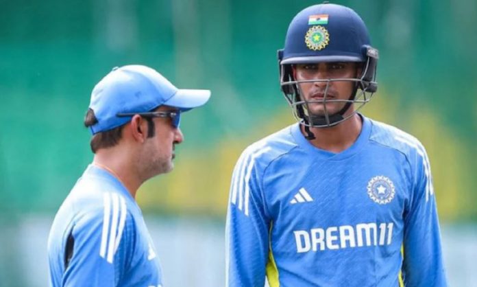 gambhir meets shubman gill
