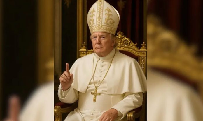Pope's costume trump