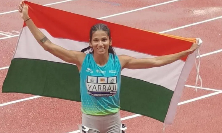Jyoti Yarraji won gold medal