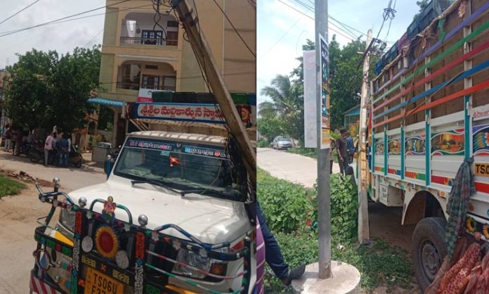 Bolero hits electric pole