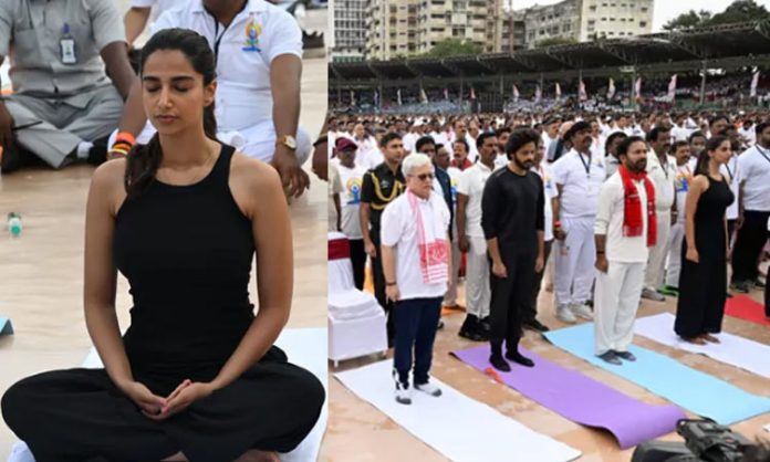 International Yoga Day at LB Stadium