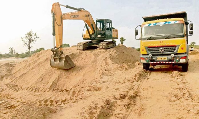 Illegal sand transportation