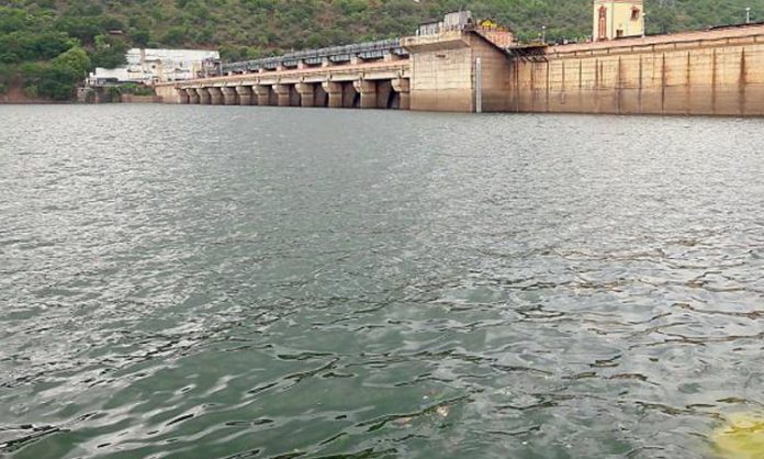 Heavy flooding in Srisailam reservoir