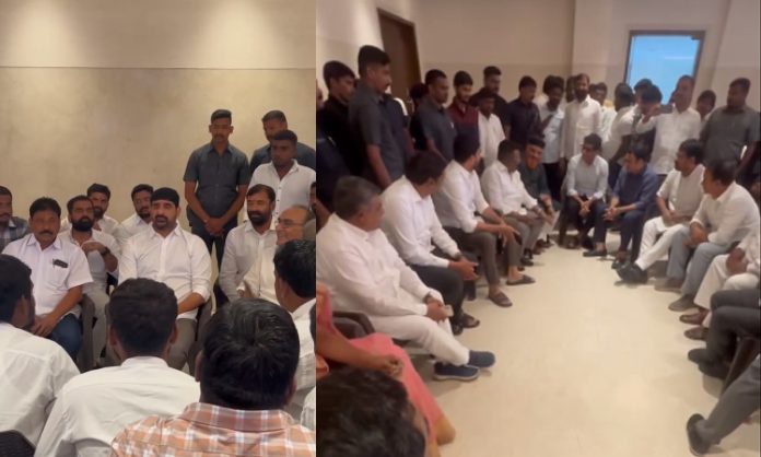 brs leaders reached padi kaushik reddy house