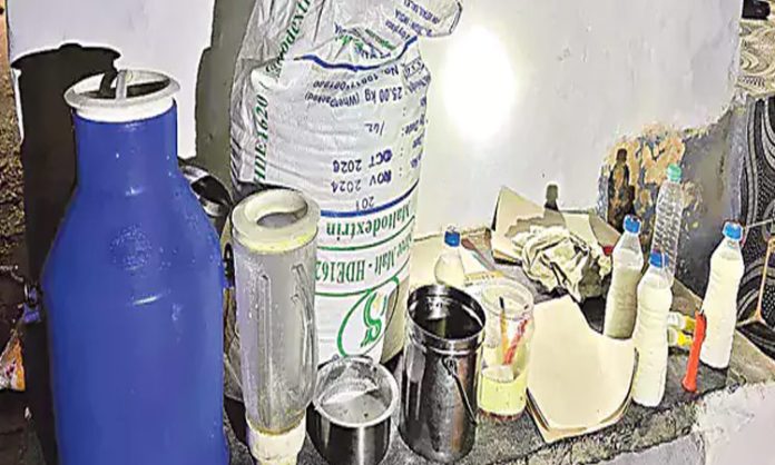Attack on adulterated milk manufacturing facility in Medipalli